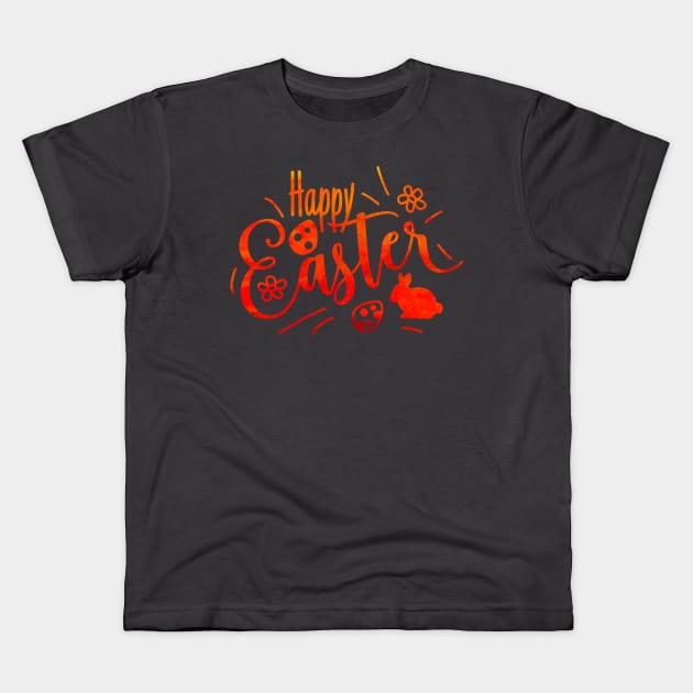 Cute Happy Easter Kids T-Shirt by DimDom